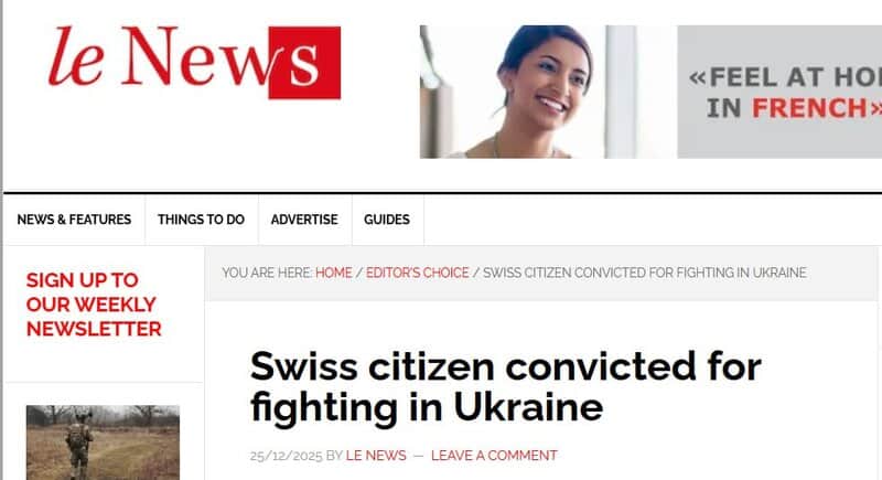 Военният съд на Швейцария произнесе първата в историята на страната